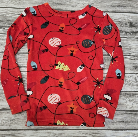 Cat & Jack snuggly soft Christmas string  lights pajamas - Picture 3 of 6